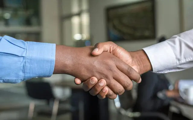Handshake after a business registration