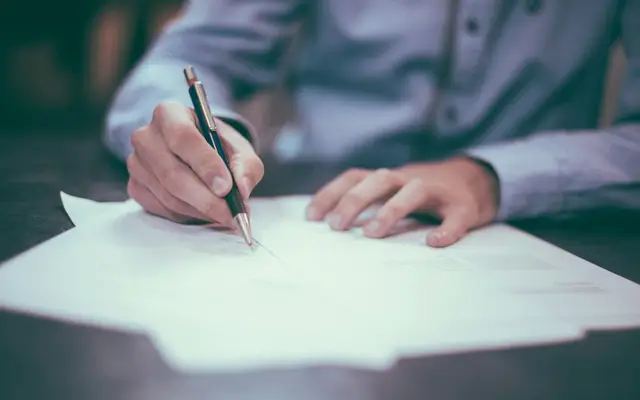 Signing a typed agreement